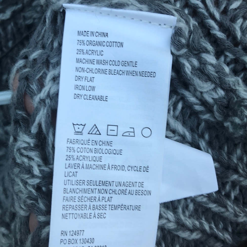 Prana | Gray Patchwork Athletic Sweater Medium - image 5